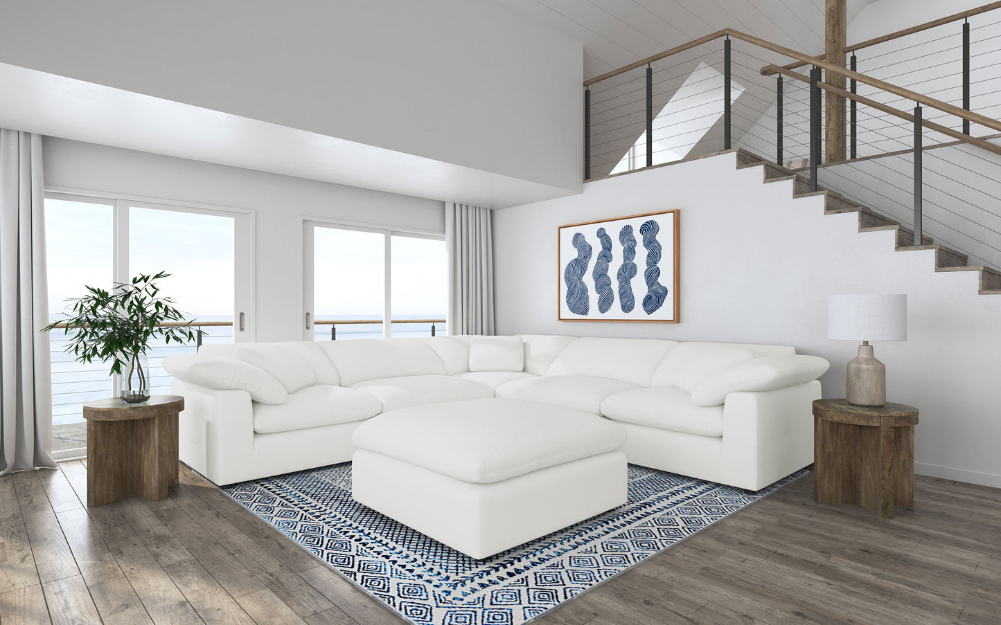 Boucle 6-Piece Cloud Couch