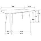 Malone 7-piece Rectangular Dining Set Dark Walnut and Brown