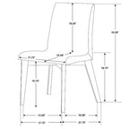 Redbridge Upholstered Side Chairs Grey and Natural Walnut (Set of 2)