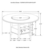 Twyla 5-piece Round Dining Set Dark Cocoa and Cream