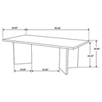 Tyler Rectangular Double V-Leg Dining Table Mango Brown