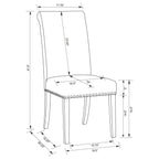 Salem Upholstered Side Chairs Rustic Smoke and Grey (Set of 2)