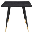 Zetta Rectangular Dining Table Black and Gold