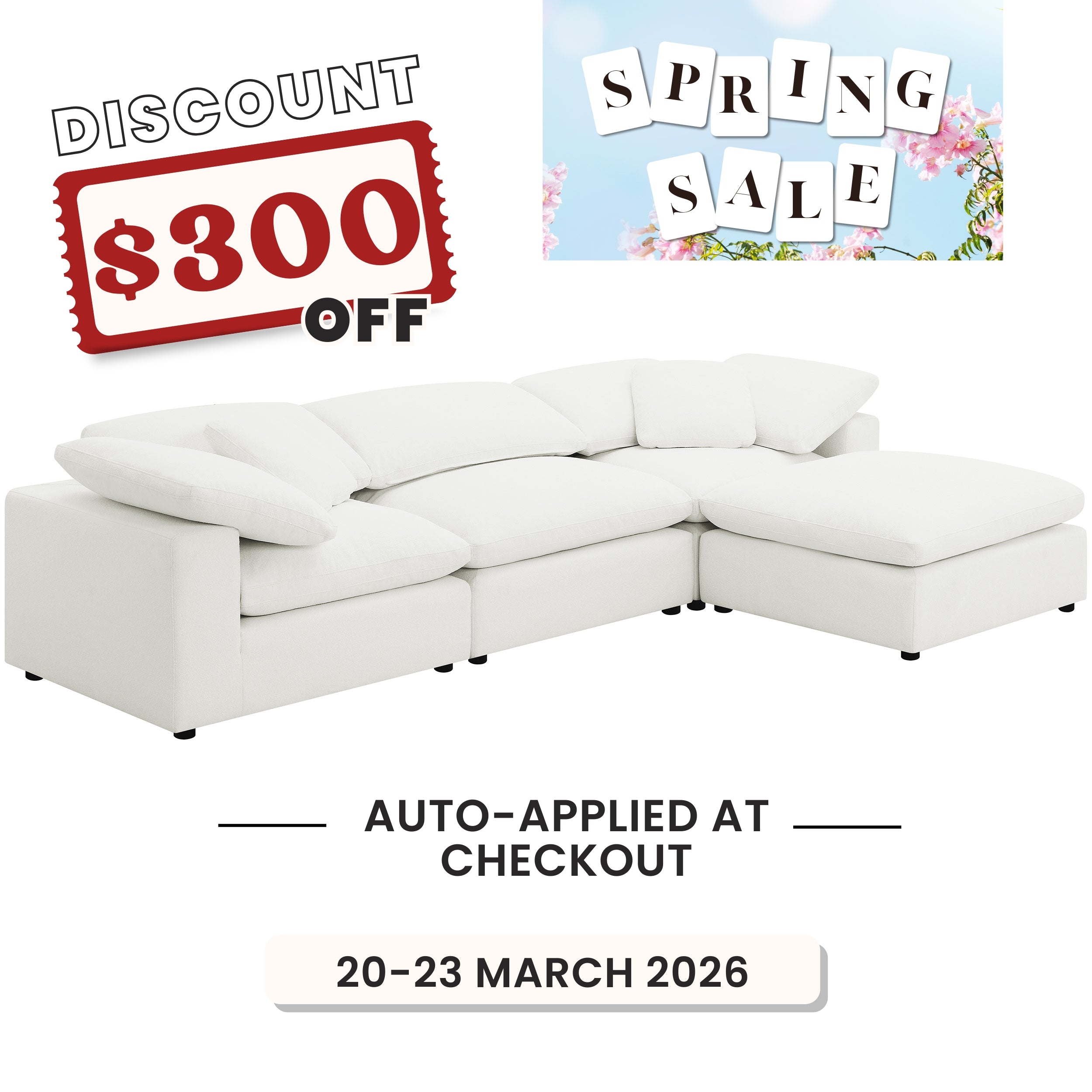 Boucle Cloud Luxe Sectional