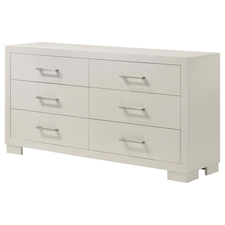 Jessica 6-drawer Dresser White