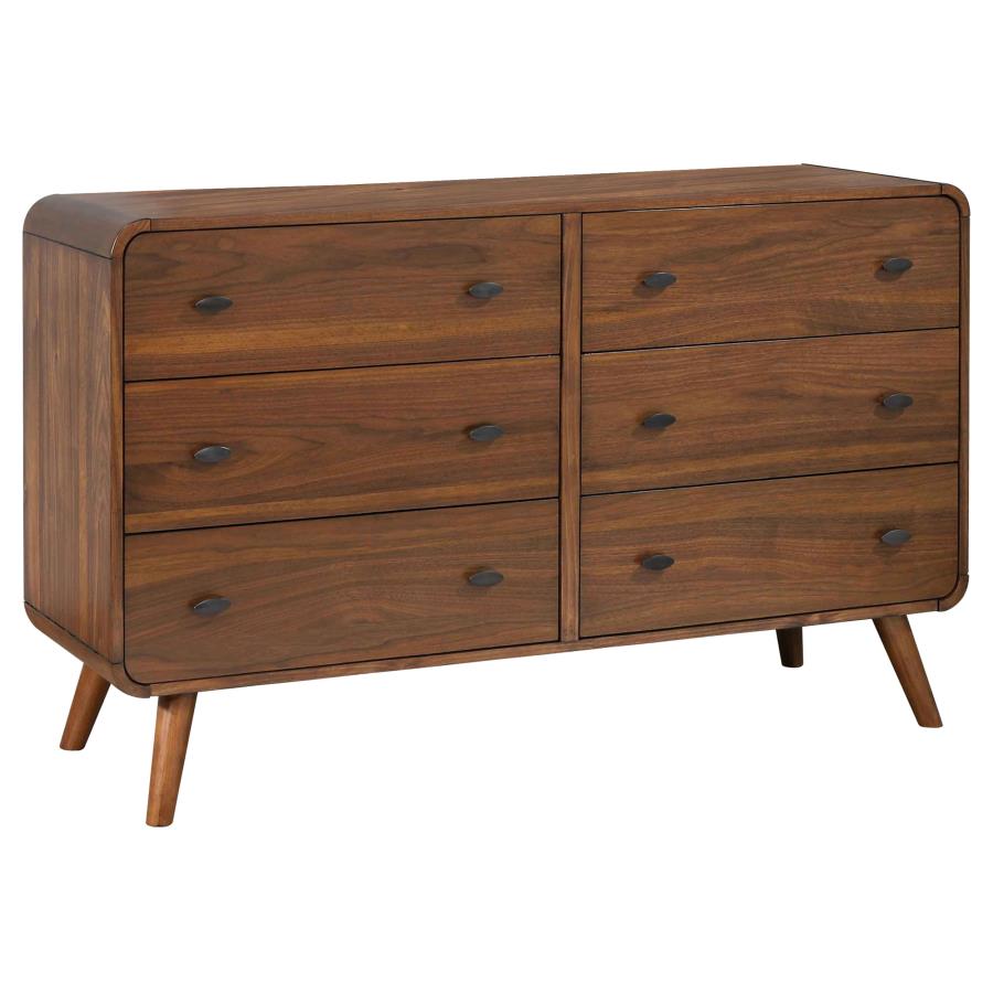 Robyn 6-drawer Dresser Dark Walnut Bella Nova Robyn 6-drawer Dresser Dark Walnut Bella Nova