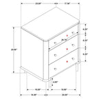 Arini 3-drawer Nightstand with Dual USB Ports Sand Wash