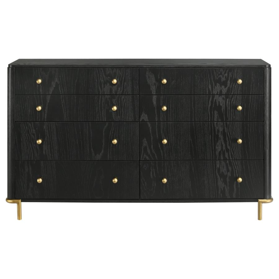 Arini 8-drawer Bedroom Dresser Black