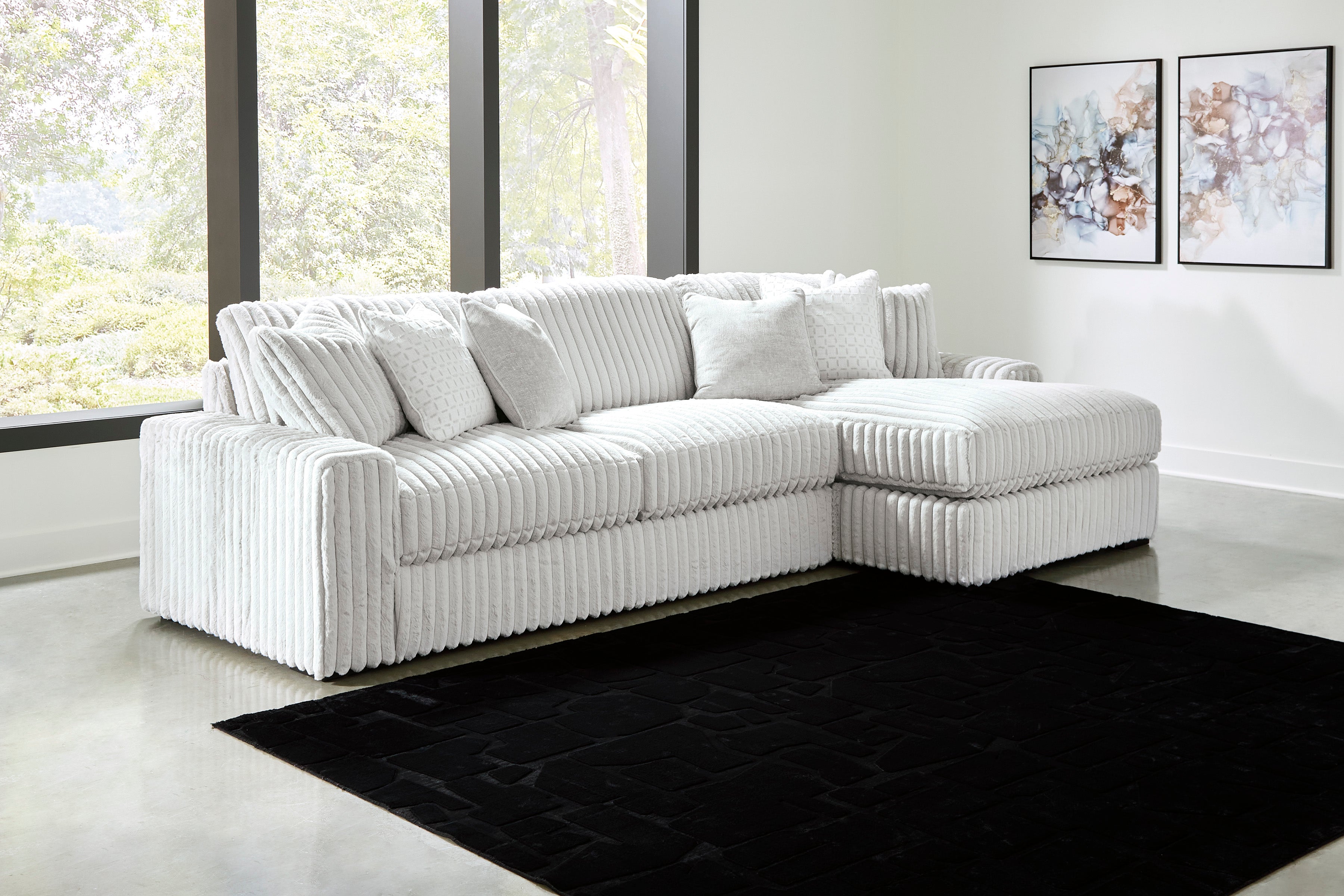 Stupendous 2-Piece Right-Arm Chaise Sectional