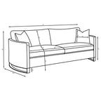 Corliss Upholstered Arched Arms Sofa Beige