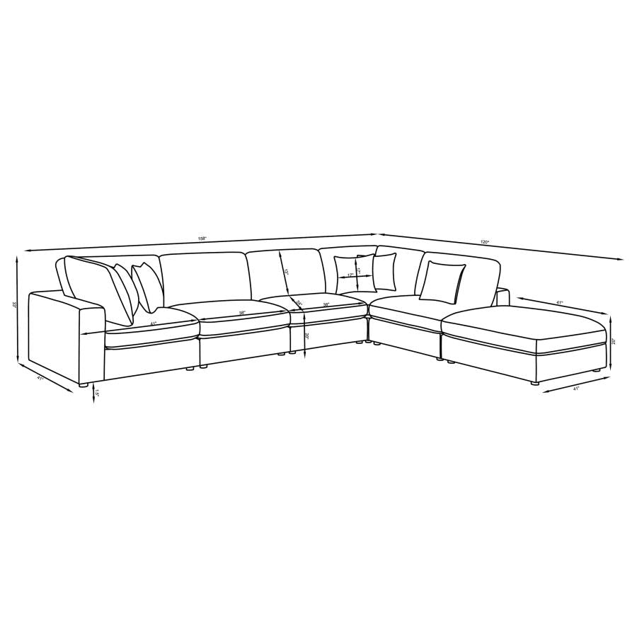 Divan 6-piece Sectional