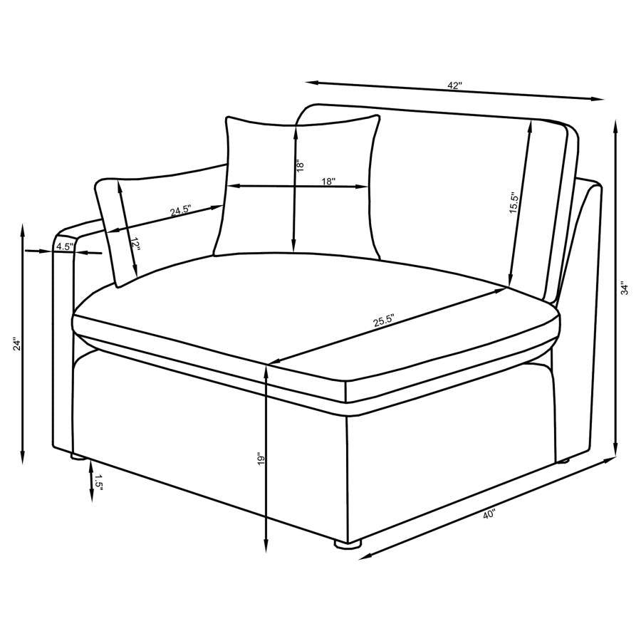 Terra Left-Arm Facing Corner Chair