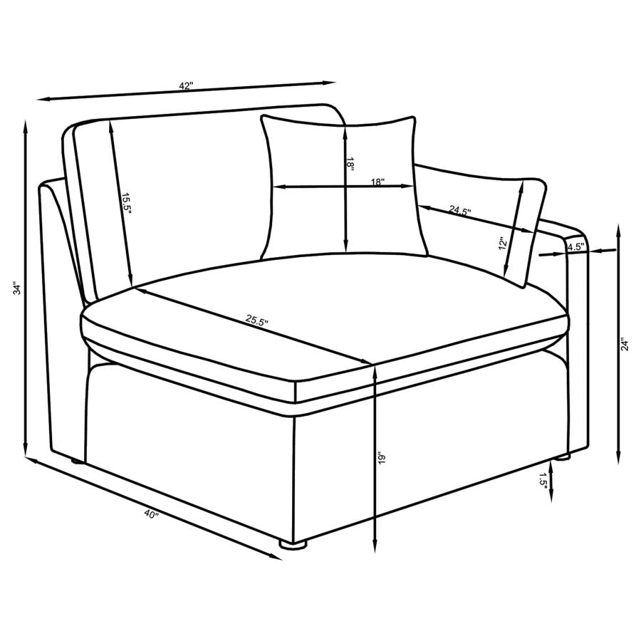 Terra Right-Arm Facing Corner Chair