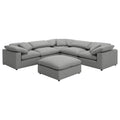 Grey Boucle 6-Piece Cloud Couch Ottoman Included