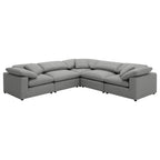 Grey Boucle 5-Piece Cloud Couch