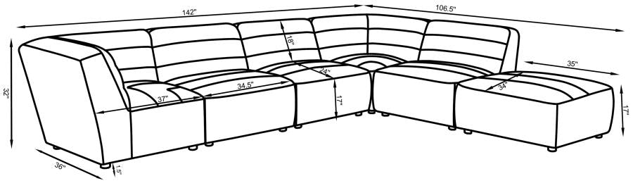 Tephra 6-piece Sectional