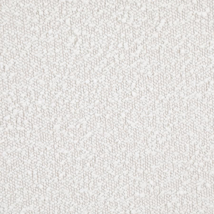 Boucle Upholstered Wingback Platform Sleigh Bed Cream – Bella Nova