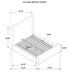 Nala Upholstered Wingback Platform Sleigh Bed Cream