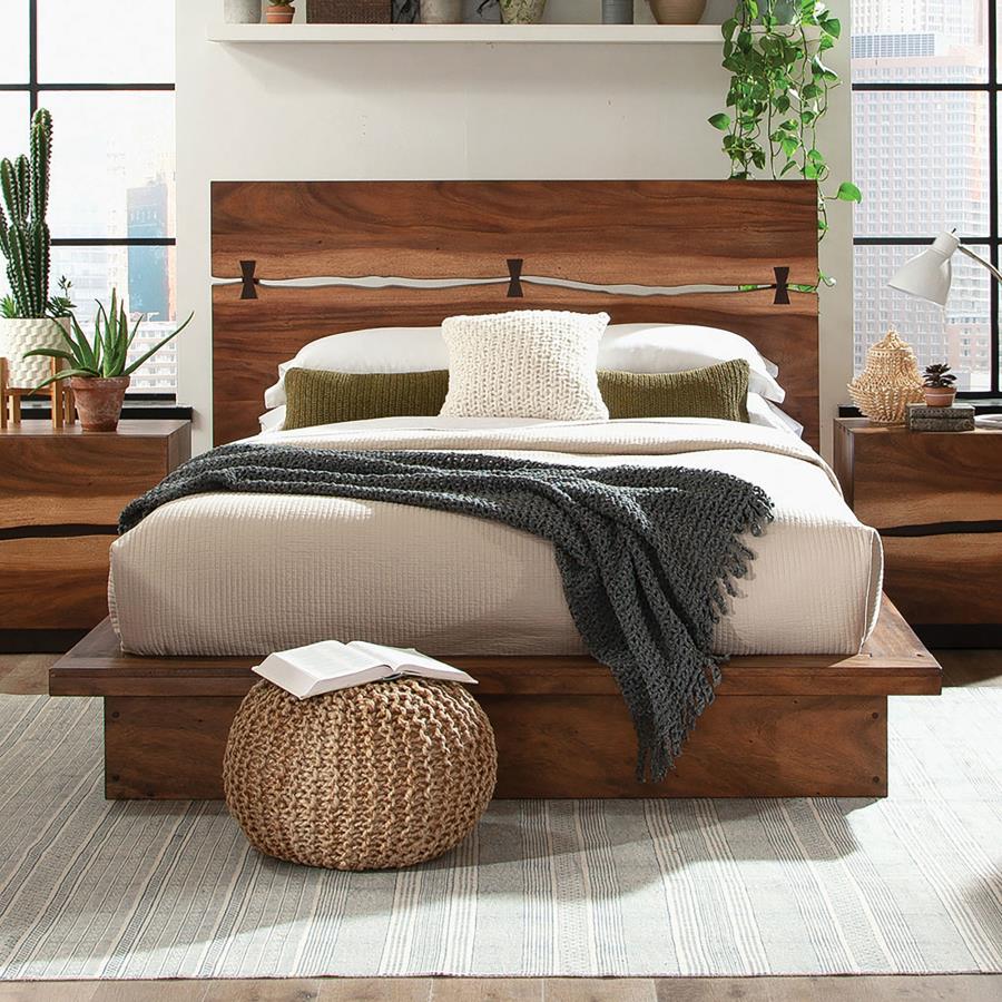 Winslow Bed Smokey Walnut and Coffee Bean