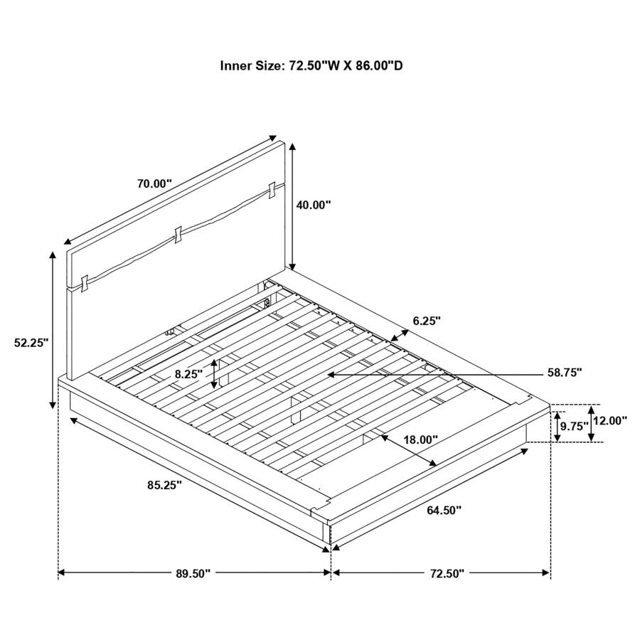 Winslow Bed Smokey Walnut and Coffee Bean