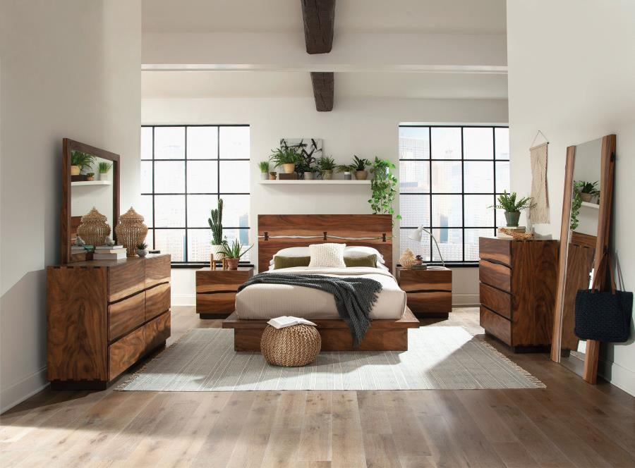 Winslow Bed Smokey Walnut and Coffee Bean